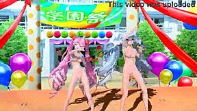 Hatsune Miku's colorful nude mod reveals her full body intensely