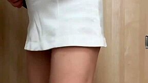 Tennis club girl's skort and bloomers for anal teasing!