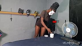 Thick Ebony Riding A Dick Pt1