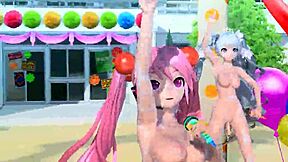 Hatsune Miku's colorful nude mod reveals her full body intensely