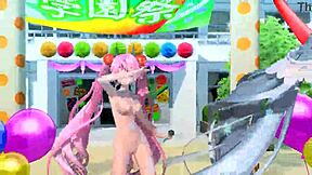 Hatsune Miku's colorful nude mod reveals her full body intensely