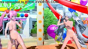 Hatsune Miku's colorful nude mod reveals her full body intensely