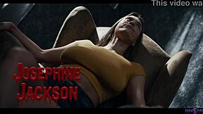 josephine jackson gets wet with pussy slime in solo masturbation