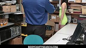 Pervert worker snaps photos of young lady thief in shop