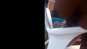 black girl rides dildo