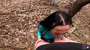 The dirt bike ride turns wild with cum and fucking outdoors.