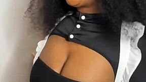 Ebony Maid Caught Riding Boss