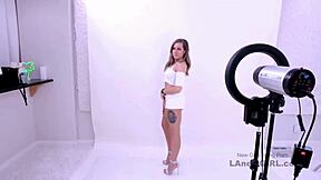 captivating sexy brunette gets fucked at a modeling audition