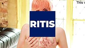 This gorgeous british blonde gets fucked with a strapon in a hot scene.