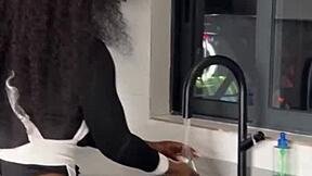 Ebony Maid Caught Riding Boss