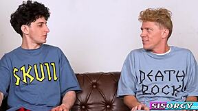 Stepbrothers and stepsisters lose control in hardcore group fucking