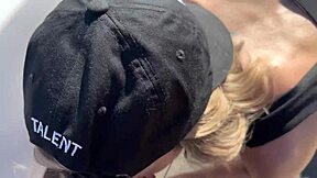 being fucked by two guys bent over car in desert