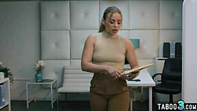 Boss Strapon Fucks Lesbian Assistant Anna Claire Clouds!