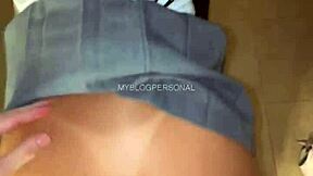 After classes, I fuck a pretty student in a motel and cum inside, making her angry