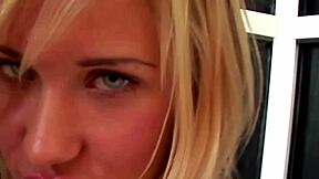 This beautiful blonde is giving her step dad a handjob.