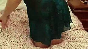 Fucking mother-in-law like beast while girlfriend sleeps and filling with semen