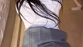 After classes, I fuck a pretty student in a motel and cum inside, making her angry