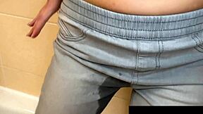 Claudia's Playful Bathroom Selfie