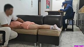 me gusta que el amigo de mi marido me haga masaje por excita que me meta mano al lado de mi marido, feeling the cheating thrill