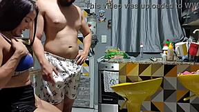 Oh My God, Neighbor Caught Me In The Kitchen With Big Cock!