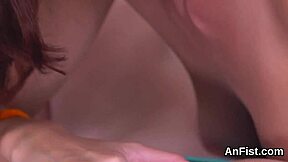 Wacky Lesbo Babes Fist Anals Wide Open!