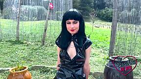 Lucifera feels fulfilled by two cocks