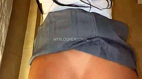 After classes, I fuck a pretty student in a motel and cum inside, making her angry