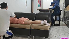 me gusta que el amigo de mi marido me haga masaje por excita que me meta mano al lado de mi marido, feeling the cheating thrill