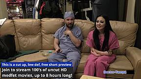 Dr Tampa performs bratty cheerleader physical on Blaire Celeste