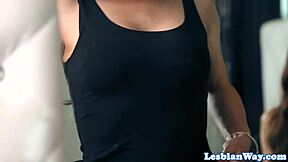 Three cute beauties seducing in a group