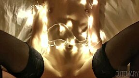 The guy is hanging out with his tanned girlfriend.