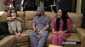 Dr Tampa performs bratty cheerleader physical on Blaire Celeste