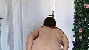 Chic and cheeky granny mariaolds black lingerie strip dance 😘