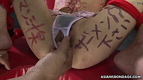 Her panties are dripping wet from her nasty bdsm session