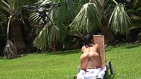 College Amateur Girl Squirts Intensely with Theragun Vibrator