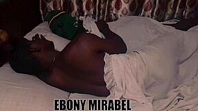 Hot ebony housewife can't handle big black cock at night