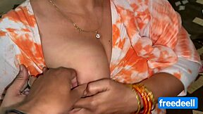 Village Milf's Big Boobs Seduce Boy