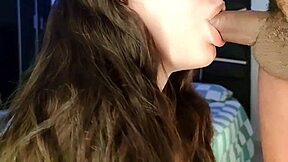 Slutty stepsister rides in doggy style.