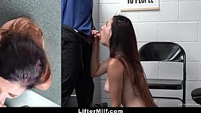 cat lady thief begs for mercy and offers to do anything to avoid getting locked up - liftermilf