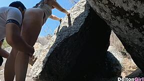 I took my big-assed Latina teen friend for a walk and we had outdoor doggystyle sex