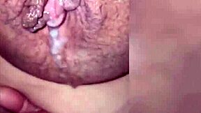 Creampie Floods Her Tight Pussy