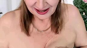 Chic and cheeky granny mariaolds black lingerie strip dance 😘