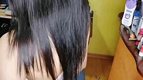 Horny alumna rides professor's cock hard and cums on my face.