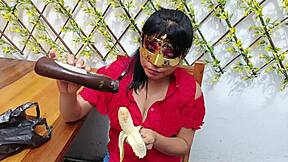 the neighbor came home for salt but got chocolate and a european-style blowjob homemade