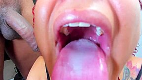 Hey, deep throat and cum deepthroat with big tits