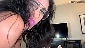 Wow, my naughty stepmom Candice gave me a quick BJ!