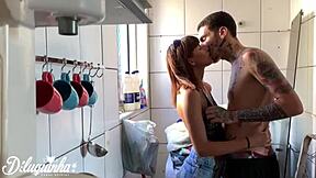 i caught my maid off guard and we tried to fuck but my wife came home