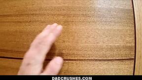 cute petite 18+ teen stepdaughter orgasms while huge dick stepdad fucks her in costume pov