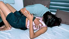 maid tempts her boss with seductive offers of sex in the office