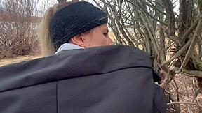 Outdoor Public Lake Fuck In Winter